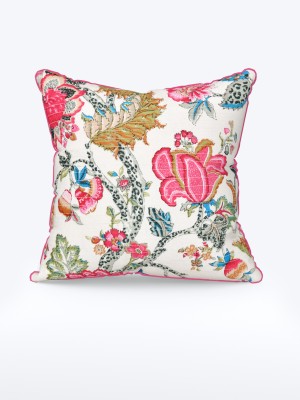 Adelia Floral Cushions Cover(Pack of 3, 40 cm*40 cm, Pink)