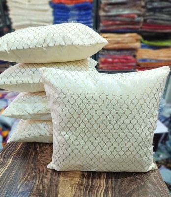 Decorline Velvet Cushions & Pillows Cover(Pack of 5, 40 cm*40 cm, White)