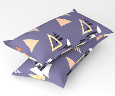Flipkart SmartBuy Microfiber Pillows Cover(50 cm*76 cm, Pack of 2, Purple, Orange, White)