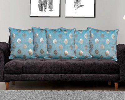 Casanest Velvet Cushions Cover(Pack of 5, 41 cm*41 cm, Light Blue)