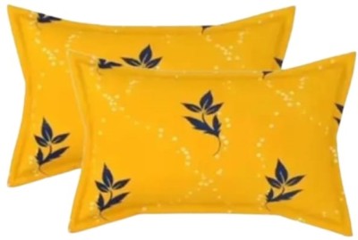 NAZALEQA Microfiber Pillows Cover(Pack of 2, 42 cm*68 cm, Yellow)