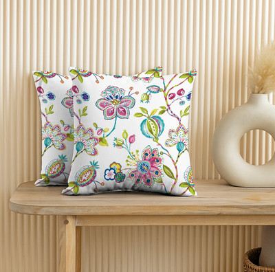 Casableu Polyester Cushions & Pillows Cover(40.64 cm*40.64 cm, Pack of 2, Pink)