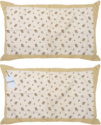 HOMESTIC Floral Pillows Cover(Pack of 2, 43 cm*67 cm, Beige)
