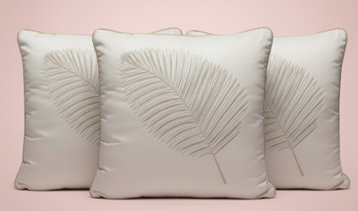 Vornexa Velvet Cushions & Pillows Cover(40 cm*40 cm, Pack of 3, White)