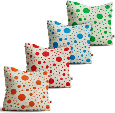 Indigifts Canvas Cushions & Pillows Cover(Pack of 4, 40 cm*40 cm, Multicolor)