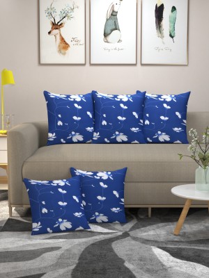 Akaas Printed Cushions & Pillows Cover(Pack of 5, 40 cm*40 cm, Purple)