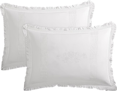 KUBER INDUSTRIES Cotton Pillows Cover(Pack of 2, 54 cm*76 cm, White)