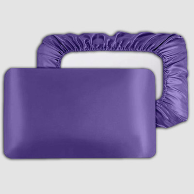 Avirons Satin Pillows Cover(45 cm*71 cm, Pack of 2, Purple)