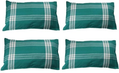 Hornbill Enterprises Striped Cushions & Pillows Cover(Pack of 4, 71 cm*46 cm, Green)
