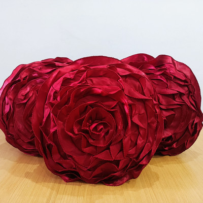 NOOR SHINE Satin Cushions & Pillows Cover(40 cm*40 cm, Pack of 5, Maroon)