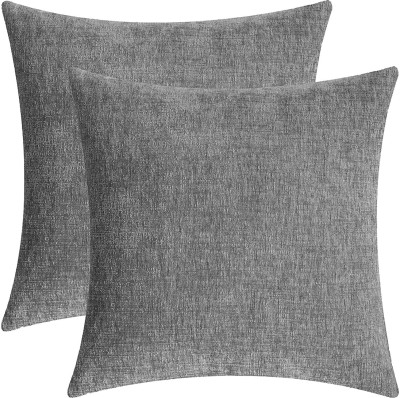 Lushomes Plain Cushions & Pillows Cover(Pack of 2, 40 cm*40 cm, Grey)