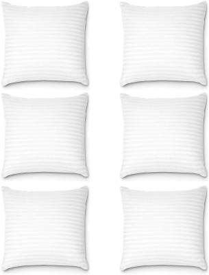 NANDHI TEX Polycotton Cushions Cover(Pack of 6, 25 cm*15 cm, White, White, White, White, White, White)