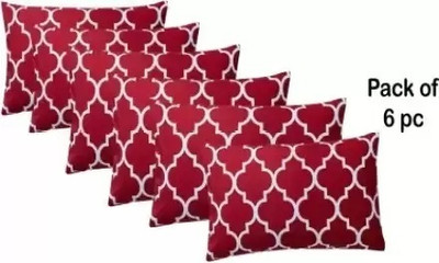 KITTUZ KRAFT Microfiber Pillows Cover(42 cm*68 cm, Pack of 6, Maroon)