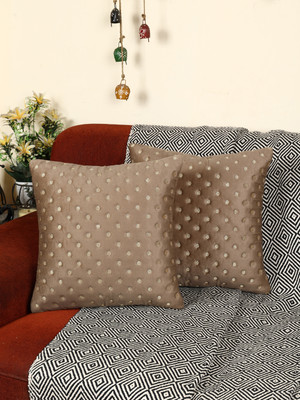 DECOLOGY Velvet Cushions Cover(40 cm*40 cm, Pack of 2, Brown)