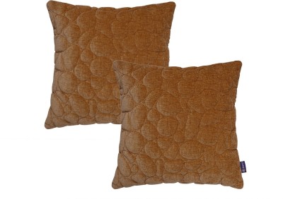 ACHUS Polyester Cushions Cover(Pack of 2, 45 cm*45 cm, Beige)