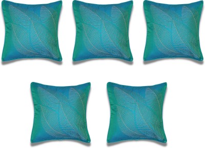 yamunoshtu Embroidered Cushions & Pillows Cover(Pack of 5, 40 cm*40 cm, Dark Green)