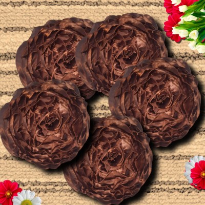 Cherry Homes Floral Cushions Cover(Pack of 5, 40 cm*40 cm, Brown)