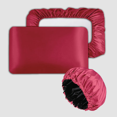 Avirons Silk Cushions Cover(46 cm*72 cm, Pack of 2, Pink)