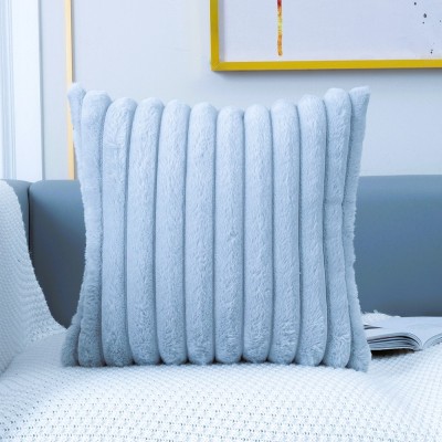 mollismoons Striped Cushions Cover(40.64 cm*40.64 cm, Light Blue)