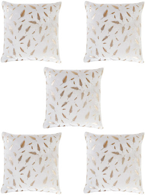 Buggly Velvet Cushions Cover(Pack of 5, 41 cm*41 cm, White)