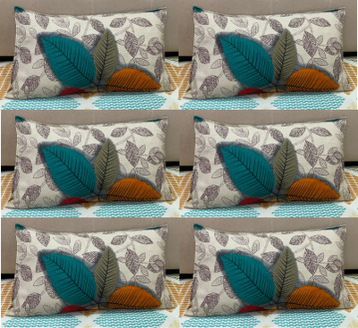 ZCI Cotton Pillows Cover(43 cm*68 cm, Pack of 6, Multicolor)