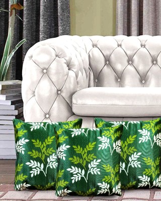 Comfort House Floral Cushions Cover(Pack of 3, 31 cm*31 cm, Green)