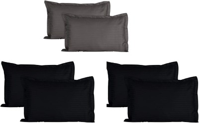 wonder decor Polyester Pillows Cover(Pack of 6, 70 cm*45 cm, Grey, Black, Black)