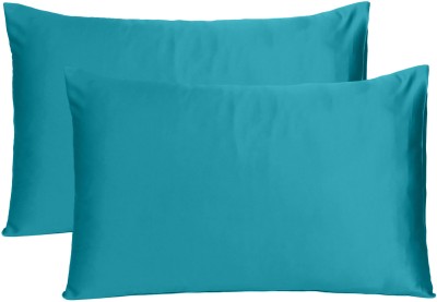 Oussum Plain Pillows Cover(Pack of 2, 45.72 cm*68.5 cm, Blue)