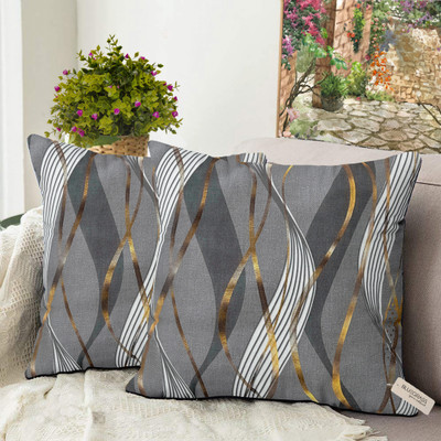Bluegrass Velvet Cushions & Pillows Cover(60 cm*60 cm, Pack of 2, Grey)