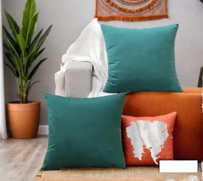 Best Price Velvet Cushions Cover(Pack of 2, 35 cm*35 cm, Green)