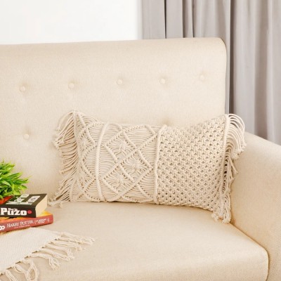 pepme Cotton Cushions Cover(30.5 cm*50.8 cm, White)