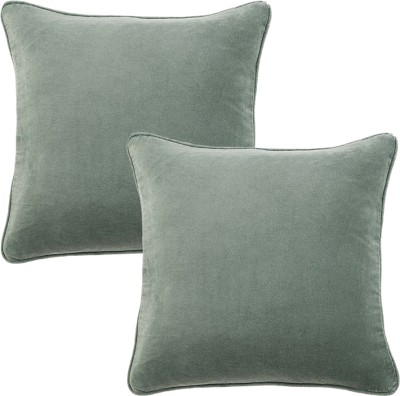 AMITRA Velvet Cushions & Pillows Cover(Pack of 2, 43 cm*43 cm, Green)