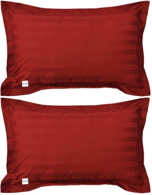 HOMESTIC Cotton Cushions & Pillows Cover(Pack of 2, 67 cm*42.5 cm, Maroon)