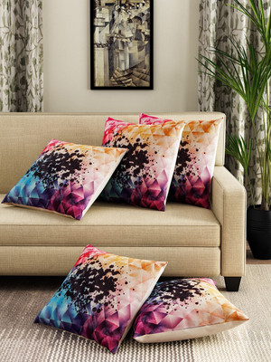 ROMEE Velvet Cushions & Pillows Cover(40 cm*40 cm, Pack of 5, Multicolor)