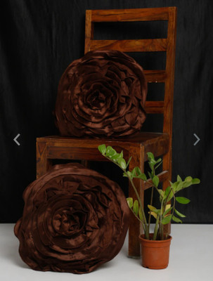 Decorline Satin Cushions & Pillows Cover(Pack of 5, 40 cm*40 cm, Brown)
