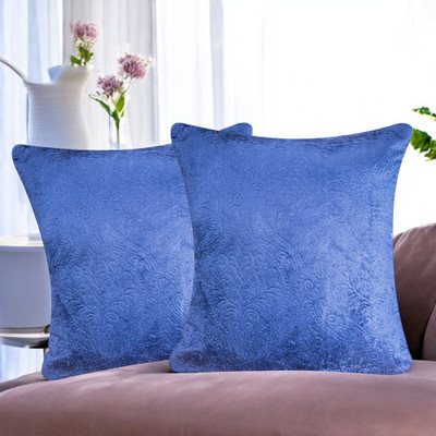 Rathoretex Velvet Cushions Cover(40.64 cm*40.64 cm, Pack of 2, Blue)