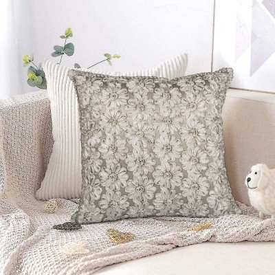 Fashnita clothing Embroidered Cushions & Pillows Cover(Pack of 2, 40 cm*40 cm, Grey, Green)