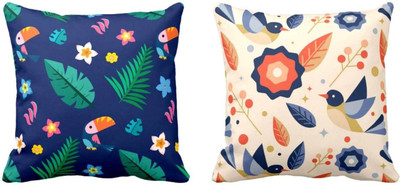 TheYaYaCafe Cotton Cushions Cover(30 cm*30 cm, Pack of 2, Multicolor)