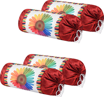 KUBER INDUSTRIES Cotton Bolsters Cover(Pack of 4, 40 cm*80 cm, Yellow)