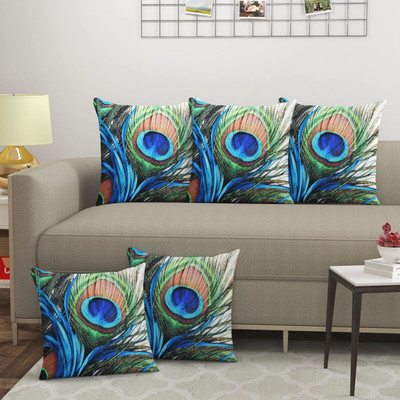 Sparklings Satin Cushions Cover(Pack of 5, 40 cm*40 cm, Multicolor)