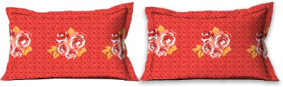 Vintana Floral Cushions & Pillows Cover(Pack of 2, 69 cm*44 cm, Red)