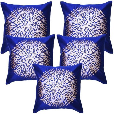 India Furnish Printed Cushions & Pillows Cover(Pack of 5, 40 cm*40 cm, Blue)