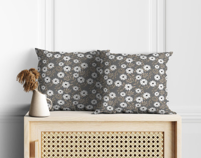 ASTITVA Cotton Cushions Cover(45 cm*45 cm, Pack of 2, Grey)