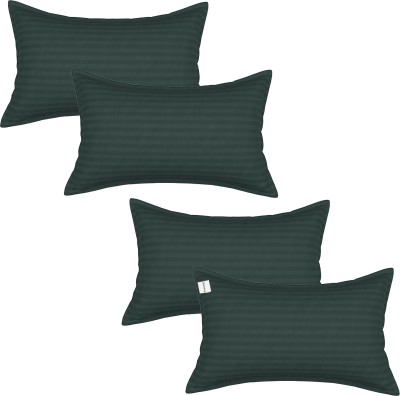 HOMESTIC Striped Pillows Cover(Pack of 4, 75 cm*48 cm, Green)