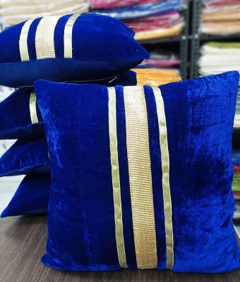 LOFEY Striped Cushions & Pillows Cover(Pack of 5, 40 cm*40 cm, Blue)