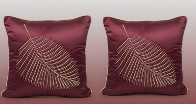 Vornexa Velvet Cushions & Pillows Cover(40 cm*40 cm, Pack of 2, Red)