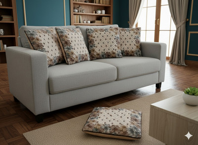 HOMYFY Velvet Cushions & Pillows Cover(Pack of 5, 40 cm*40 cm, Cream)