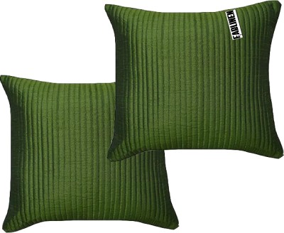 FabLinen Striped Cushions Cover(Pack of 2, 60 cm*60 cm, Dark Green)