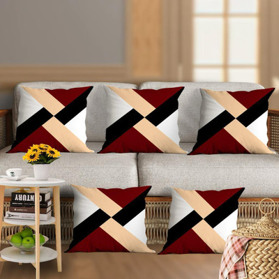 Mohit textiles Polyester Cushions & Pillows Cover(40 cm*40 cm, Pack of 5, Multicolor)