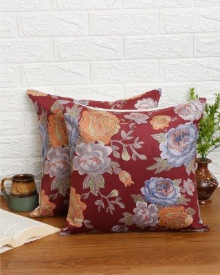 Dream Weaverz Velvet Cushions Cover(Pack of 2, 40.64 cm*40.64 cm, Maroon)